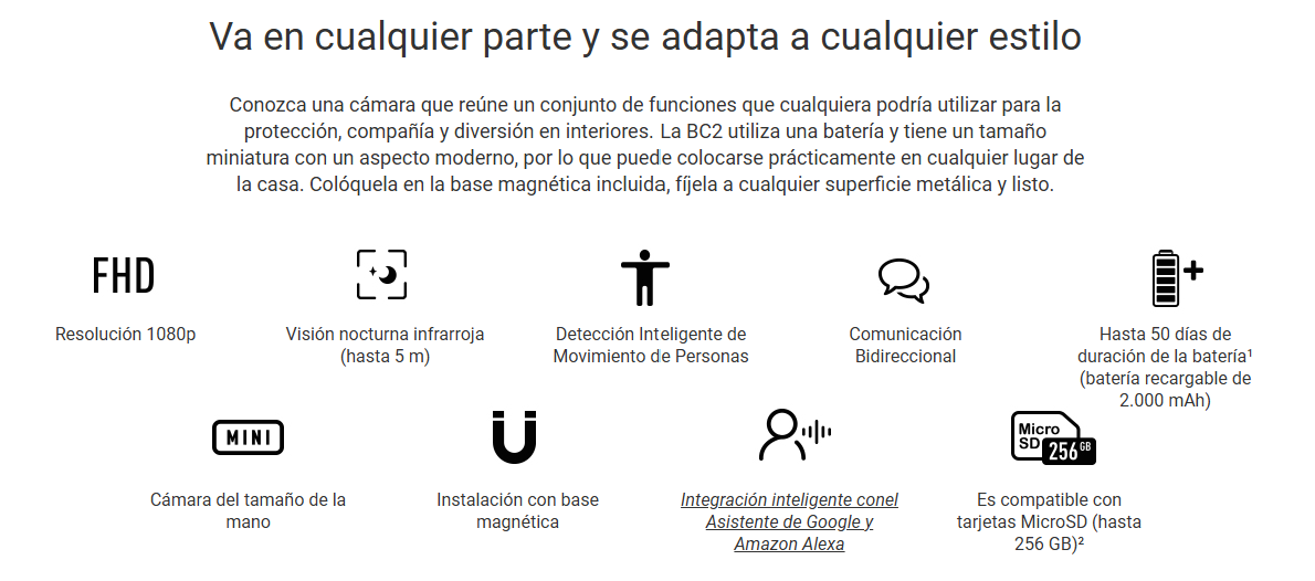 EZVIZ BC2 instalada en distintos espacios del hogar
