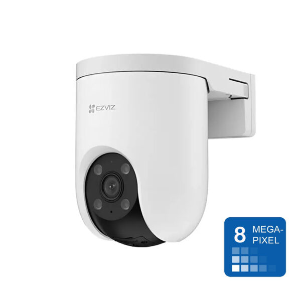 EZVIZ H8C Pro 4K  Camara PT WiFi / 8 Megapixel / Cobertura 360° / Detección humana / Seguimiento Inteligente / Sirena / Luz Parpadeante / Colores en Oscuridad / Micro SD / Audio de Dos Vías