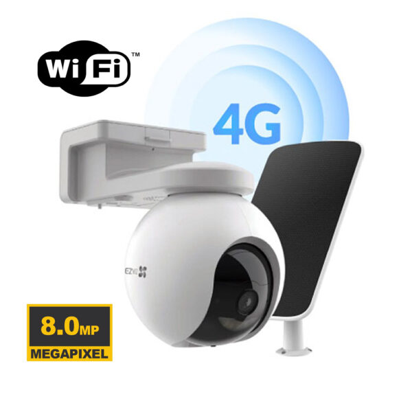 EZVIZ EB8  Cámara IP PT 4K 4G WIFI  Bateria y Panel Solar 360 grados 8 Megapixeles