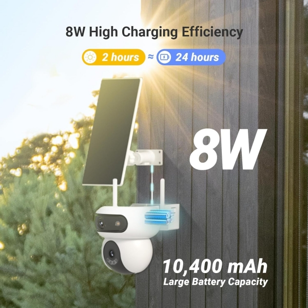EZVIZ CS-HB90 Cámara PT Doble Lente / KIT PANEL SOLAR / Movimiento en ...