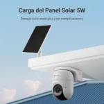 EZVIZ CB8C Kit Camara a bateria con panel Solar , 4 Megapixeles ,360 Grados , Audio Bidireccional , WiFi ,Bateria  5200MaH - Imagen 2